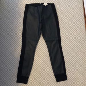 JCrew Faux Leather Stripe Pant